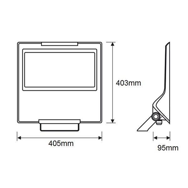 FORCA LED 155W 20050lm/740 IP65 asymmetric grey image 3