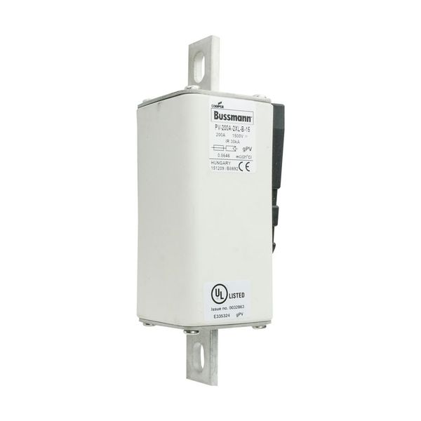 Fuse-link, high speed, 200 A, DC 1500 V, 2XL, 61 x 192 mm, gPV, IEC, UL, with indicator, bolt-in image 2