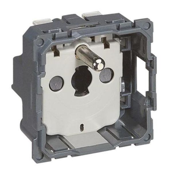 French standard power socket Céliane 16A 250V 2P+E automatic terminals image 1