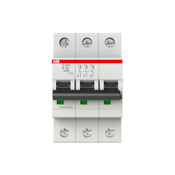 S203L-D32 Miniature Circuit Breaker - 3P - D - 32 A image 1