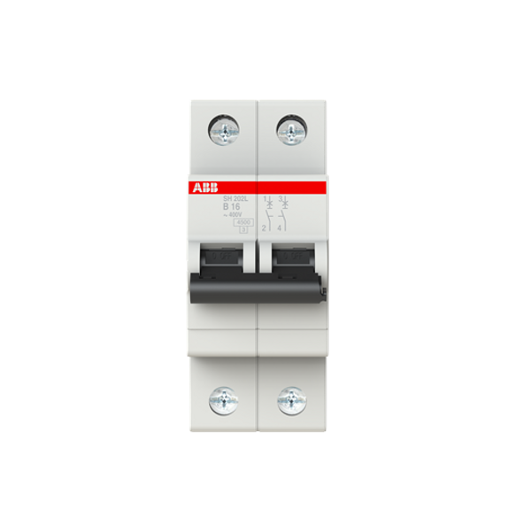 SH202L-B16 Miniature Circuit Breaker - 2P - B - 16 A image 1