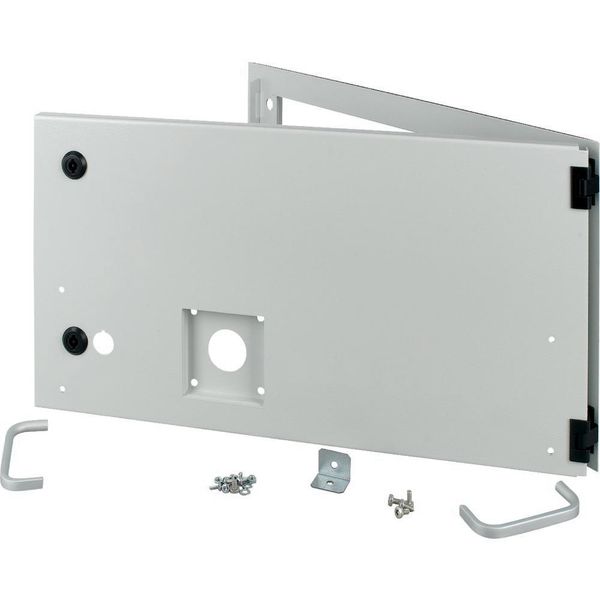 Opening metal front plate for drawer, NZM, closed, H=300mm, IP55, grey image 5