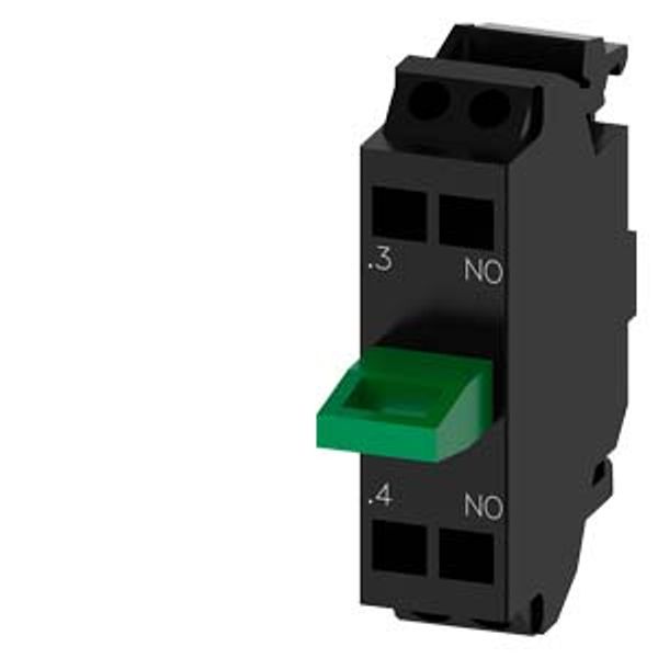 Contact module with 1 contact element, 1 NO, spring-type  3SU1400-2AA10-3BA0-Z X90 image 2