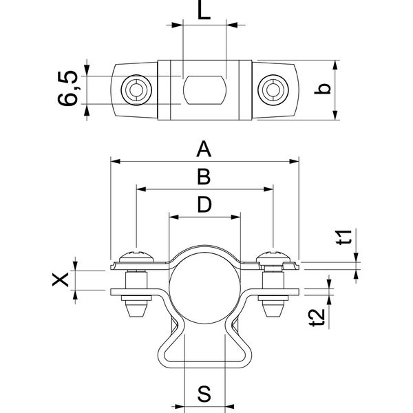 ASL 733 17 G Distance saddle with slot 14-17mm image 2