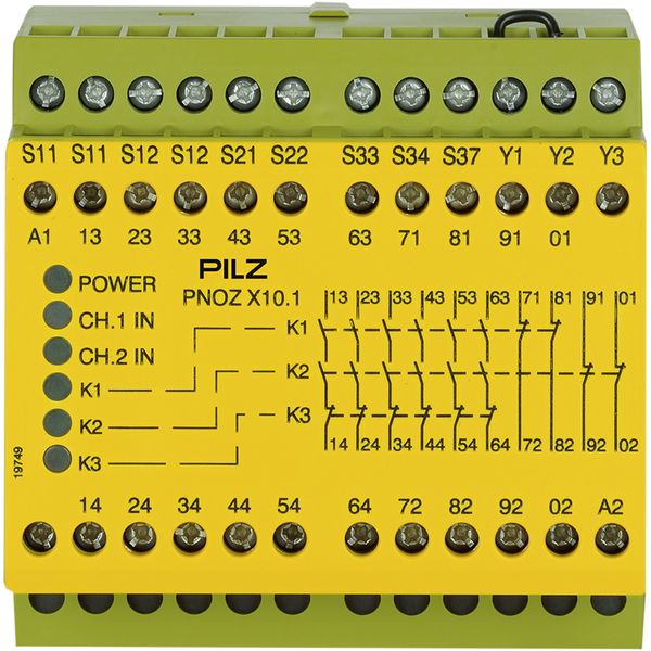 PNOZ X10.1 24VDC 6n/o 4n/c 6LED image 1