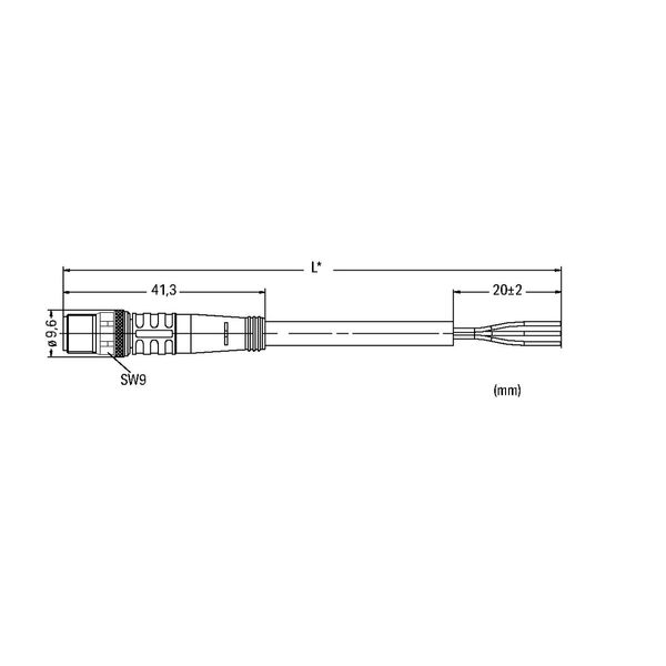 Sensor/Actuator cable M8 plug straight 3-pole image 2