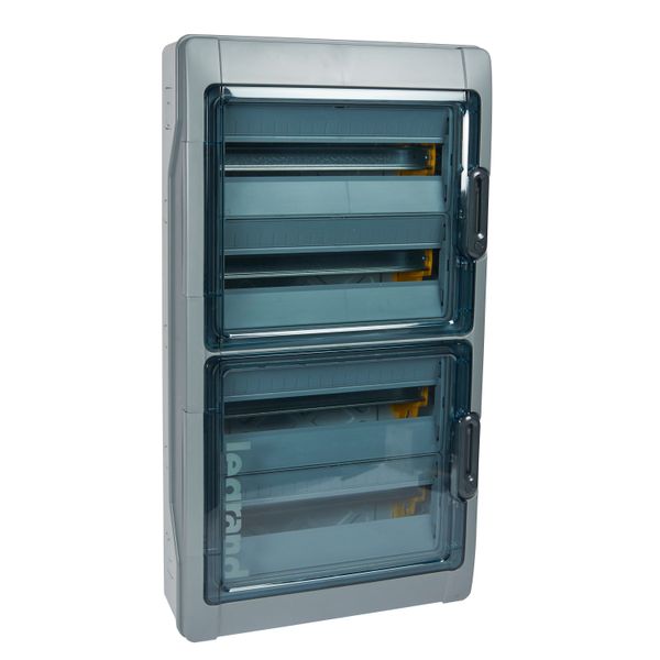 PLEXO3 IP65 WEATHERPROOF CABINET 4X18 MODULES WITH TERMINAL BLOCK image 1