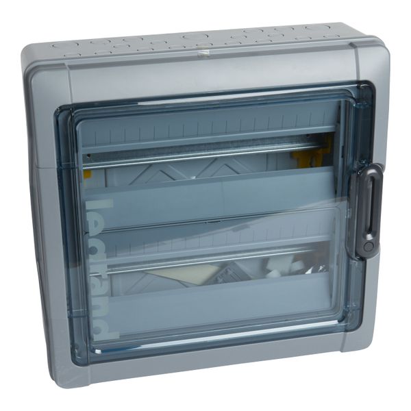 PLEXO3 IP65 WEATHERPROOF CABINET 2X18 MODULES WITH TERMINAL BLOCK image 1