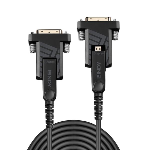 50m Fibre Optic Hybrid Micro-HDMI 4K60 Cable with Detachable HDMI & DVI Connectors Creates a customisable, reliable Micro-HDMI, HDMI or DVI connection over long distances image 2