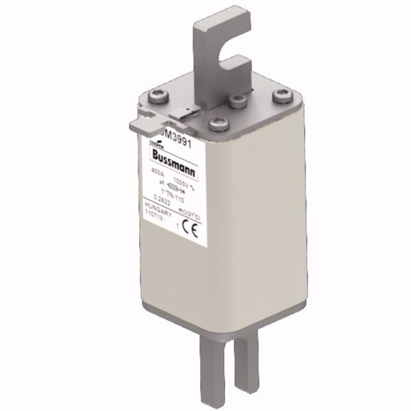 Fuse-link, high speed, 400 A, AC 1000 V, compact DIN 1, 43 x 61 x 138 mm, aR, DIN, IEC, type T indicator image 1