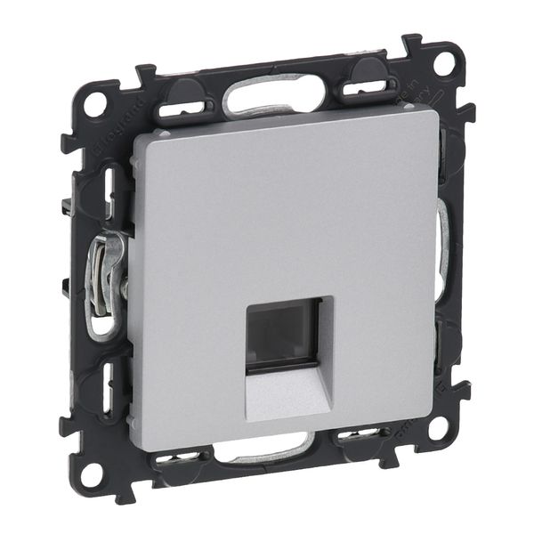 RJ 11 telephone socket Valena Life - with cover plate - aluminium image 1