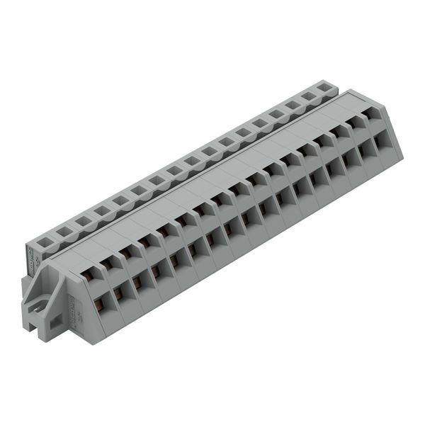 1-conductor female connector, angled CAGE CLAMP® 2.5 mm² gray image 2