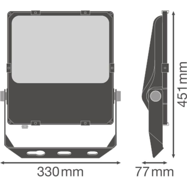 FLOODLIGHT PERFORMANCE SYM 60 150 W 3000 K BK image 14