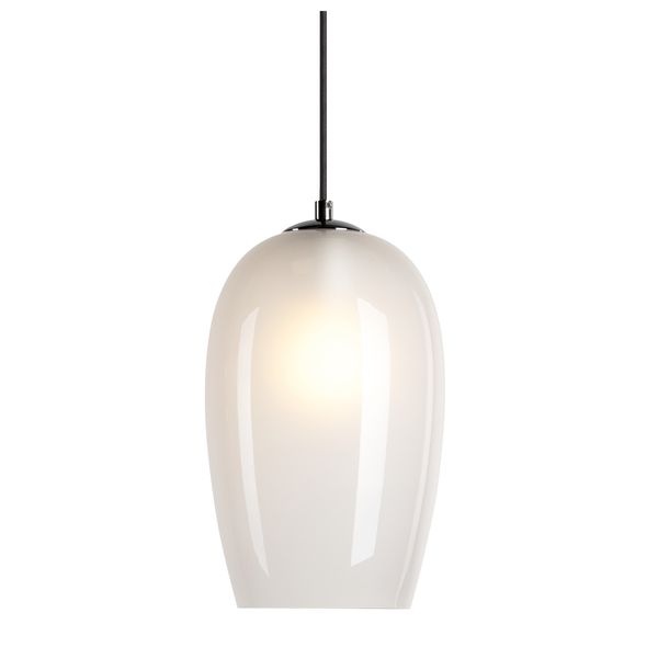 PANTILO OVAL PD, E27 pendant light, white/chrome image 1