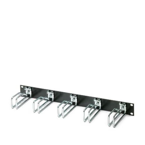 Jumpering panel, 19" (black, with 5 metal brackets) image 1