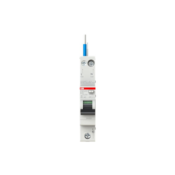 DSE201 B32 AC30 - N Blue Residual Current Circuit Breaker with Overcurrent Protection image 3