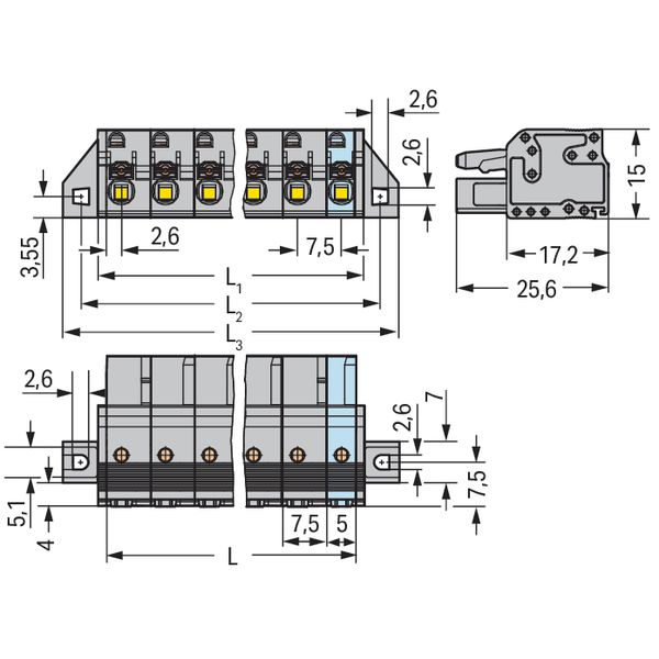 2231-211/031-000 1-conductor female connector; push-button; Push-in CAGE CLAMP® image 5