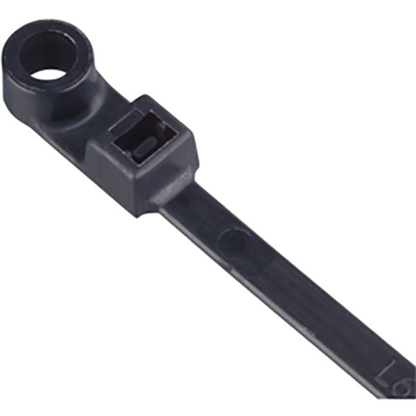 L-5-30MH-0-C CABLE TIE 30LB 5IN BLK NYL MTG HOLE image 1