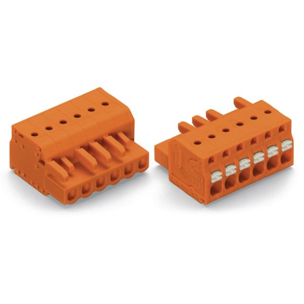 1-conductor female connector push-button Push-in CAGE CLAMP® orange image 3