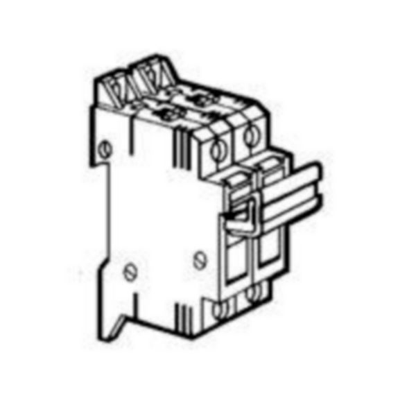 SP38 disconnectable circuit breaker for 10x38mm industrial cartridge - 1P+N equipped image 2