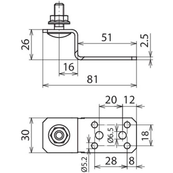 Holder for metal roofs Z-shaped f. riveting or screwing  StSt image 2