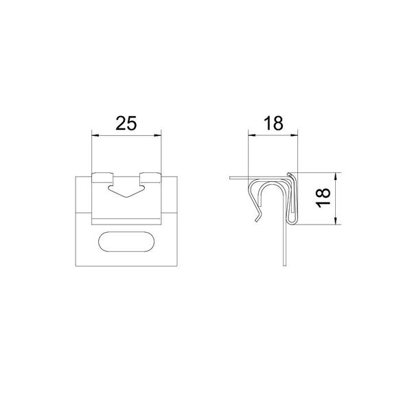 DK DRLU A2 Cover clamp for cover, unperforated 19x25x19 image 2