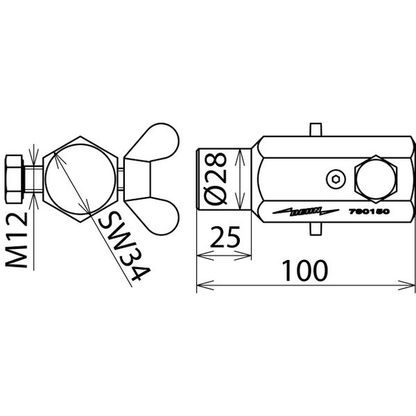 Earth bushing with ring groove D 16mm w. connecting bolt M12 for 16-15 image 2