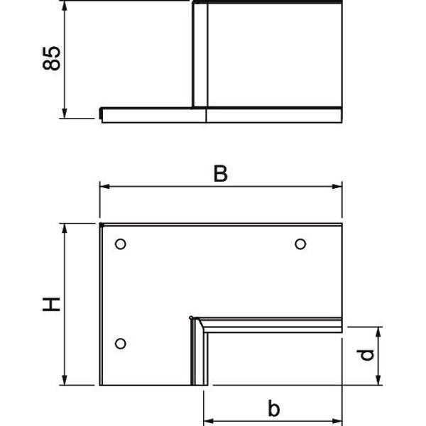 PLM CC 0410 FS Wall connection collar set for corner mounting 85x175x117 image 2