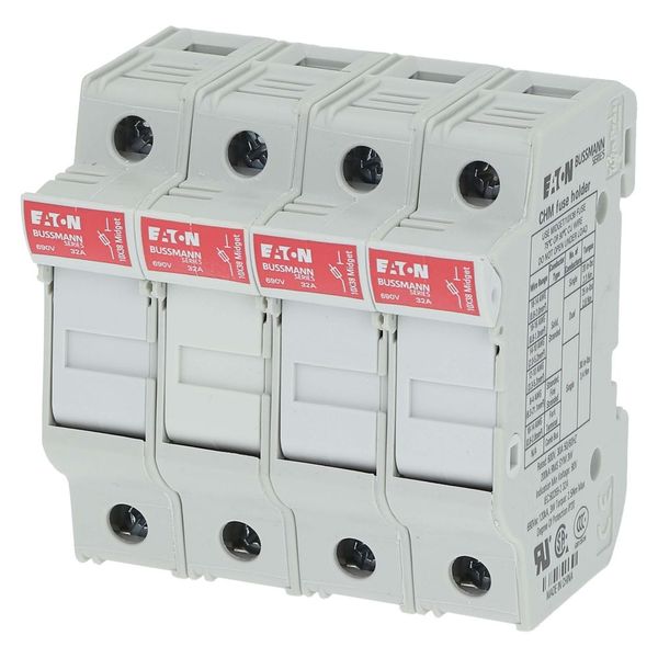 Fuse-holder, low voltage, 32 A, AC 690 V, 10 x 38 mm, 4P, UL, IEC, with indicator image 37