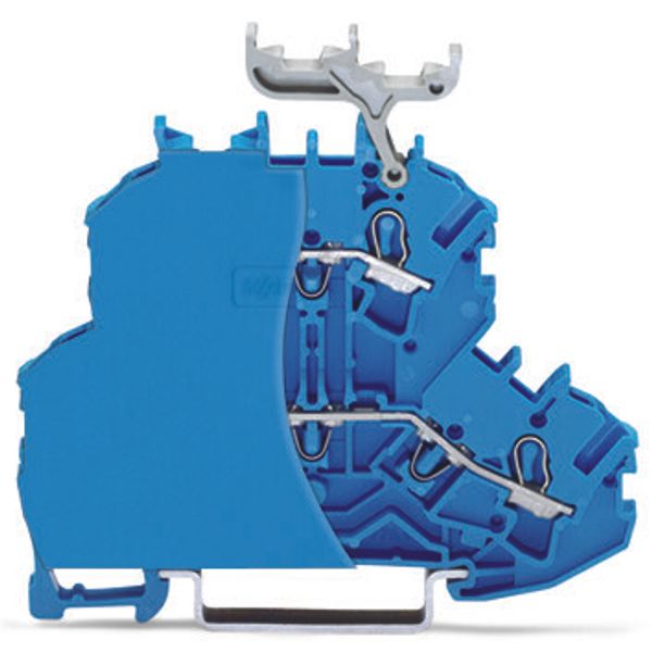 Double-deck terminal block Through/through terminal block with end pla image 1