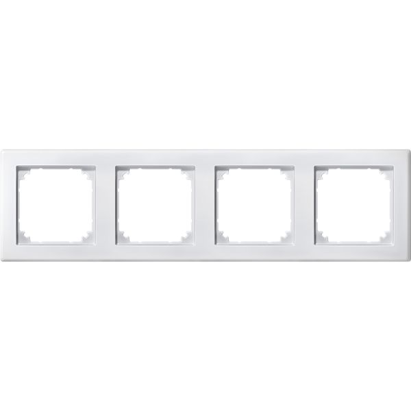 M-SMART frame, 4-gang, polar white image 4