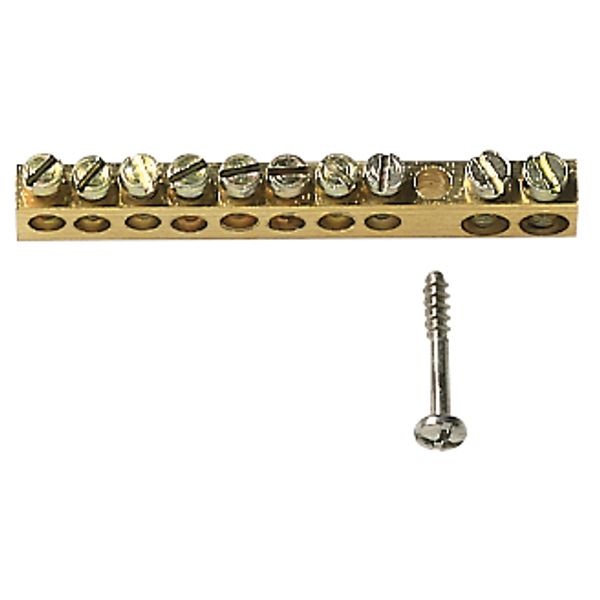 Brass terminal block 10 holes image 1