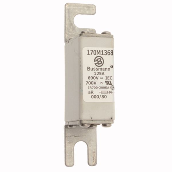 Fuse-link, high speed, 125 A, AC 690 V, DIN 000, 21 x 40 x 100 mm, aR, DIN, IEC, single indicator image 3