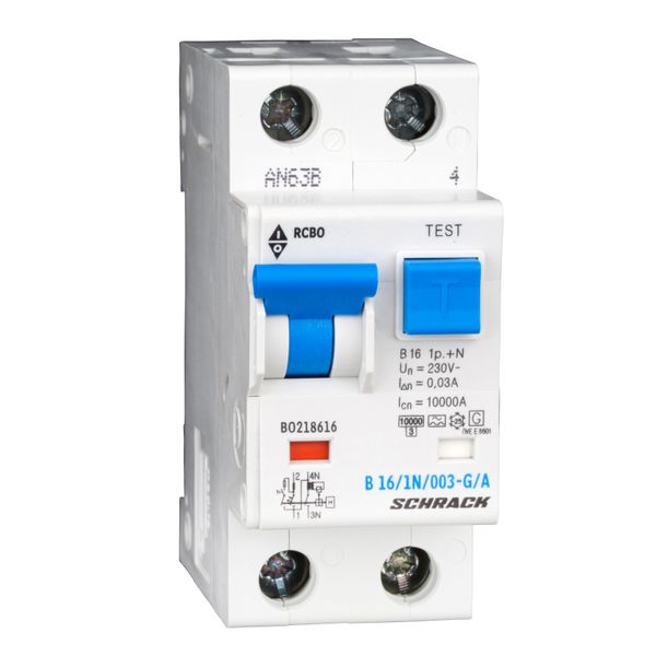 Combined MCB/RCD (RCBO) B16/1+N/30mA/Type A, G image 1