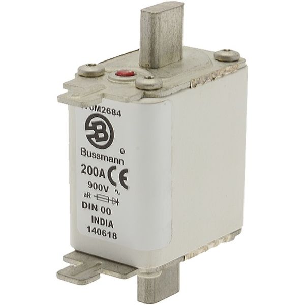 Fuse-link, high speed, 200 A, AC 900 V, DIN 00, aR, DIN, IEC, single indicator image 3