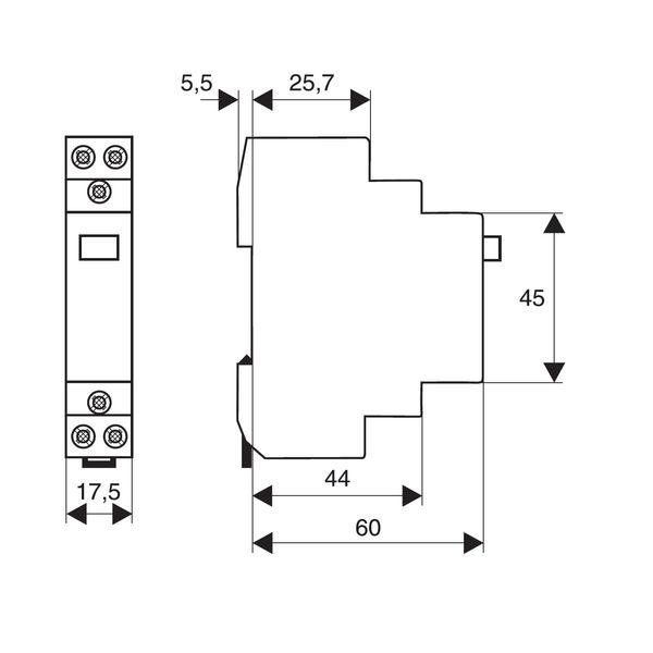 Modular Switch with Push-button, 2 NO, 16A image 9