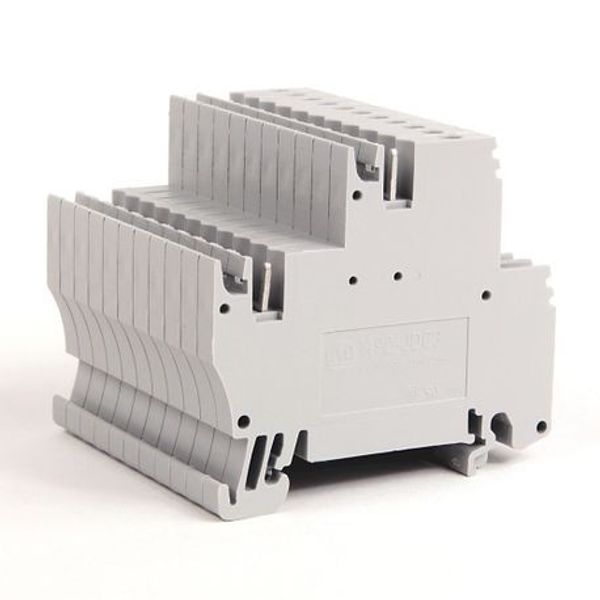 Allen-Bradley 1492-JDC3 1492-J IEC Terminal Block, Two-Circuit Feed-Through Block, 2.5 mm (# 24 AWG - # 12 AWG), Plug-In comb Connections on one side of each circuit, Gray (Standard), image 1