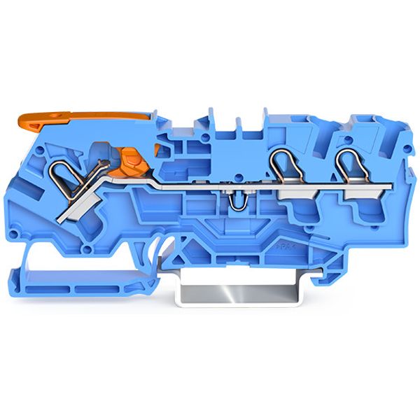 3-conductor through terminal block with lever and Push-in CAGE CLAMP® image 3