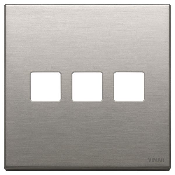 Plate 3Mx3 BS Flat brushed nickel image 1