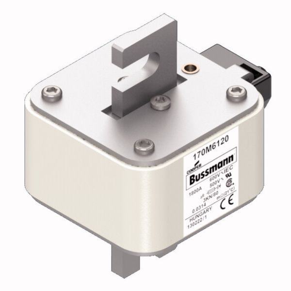 Fuse-link, high speed, 1800 A, AC 600 V, DIN 3, 76 x 92 x 109 mm, aR, DIN, IEC, single indicator image 3