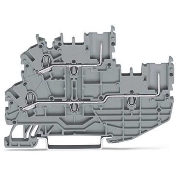 1-conductor/1-pin double deck receptacle terminal block image 1