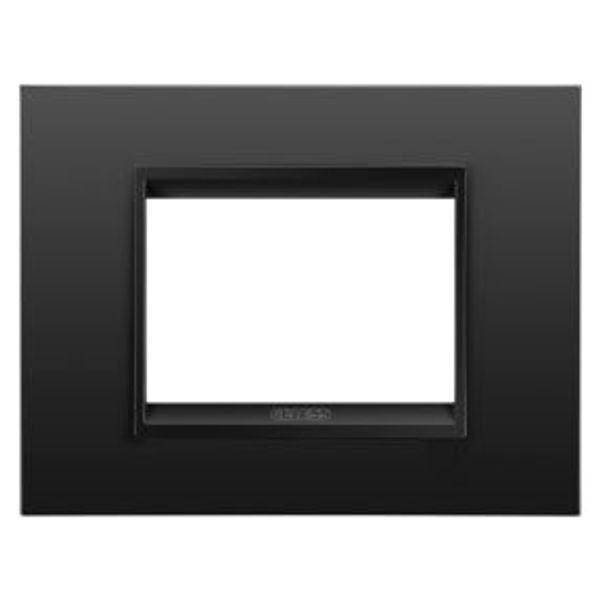 LUX PLATE - IN METAL - 3 MODULES - MONOCHROME SATIN BLACK - CHORUSMART image 1