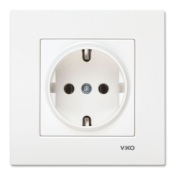 Karre White (Quick Connection) Earthed Socket image 1