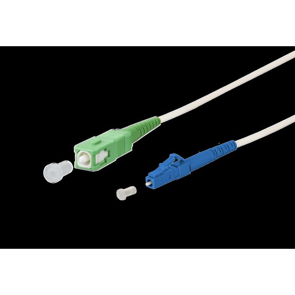 OpDAT patch cord SC-S APC/LC-S OS2, white, 1.0 m image 2