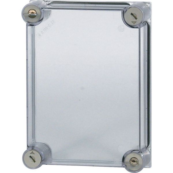 Cap, transparent smoky gray, lockable, HxWxD=250x187.5x50mm image 4