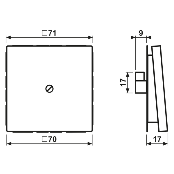 Cable outlet w.centre plate and insert AL2990AD image 4