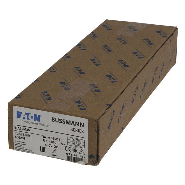 Fuse-link, LV, 32 A, AC 660 V, DC 460 V, BS88/A2, 22 x 86 mm, gM, BS, 32M35 image 17