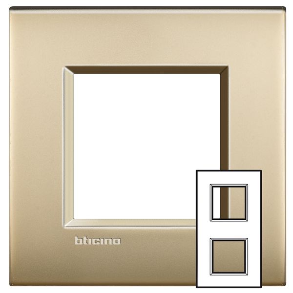 LL - COVER PLATE 2X2P 71MM GOLD MAT image 1