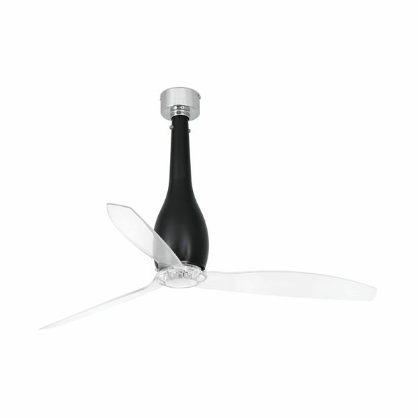 ETERFAN MATT BLACK/TRANSPARENT CEILING FAN WITH DC image 1