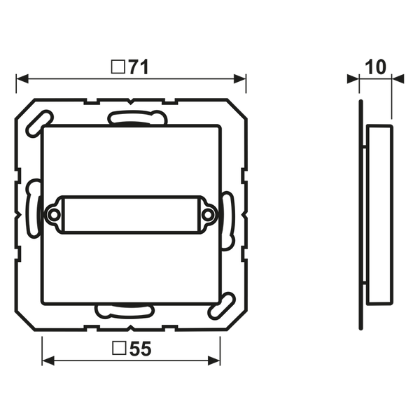 Centre plate for subminiature D-socket A594-125SW image 3